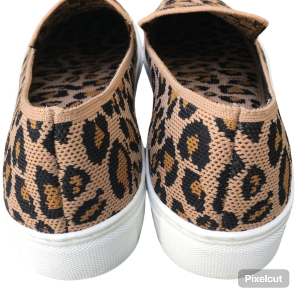 Steven by Steve Madden Kelsea Leopard Print Slip-On Sneakers Size 8.5 - Picture 9 of 10
